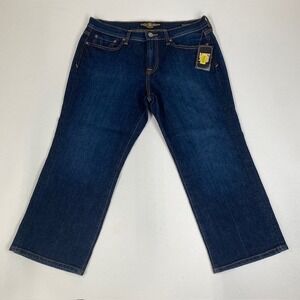 Lucky Brand Danville Classic Rider Crop Capri‎ Jeans Dark Wash Size 12/31